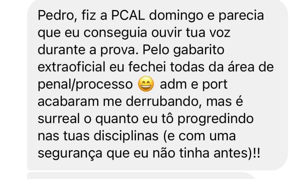 Depoimento real de aluno
