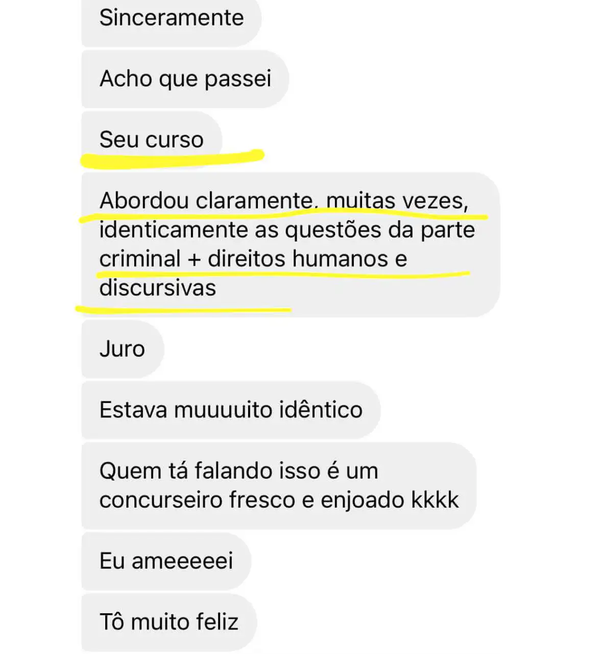 Depoimento real de aluno