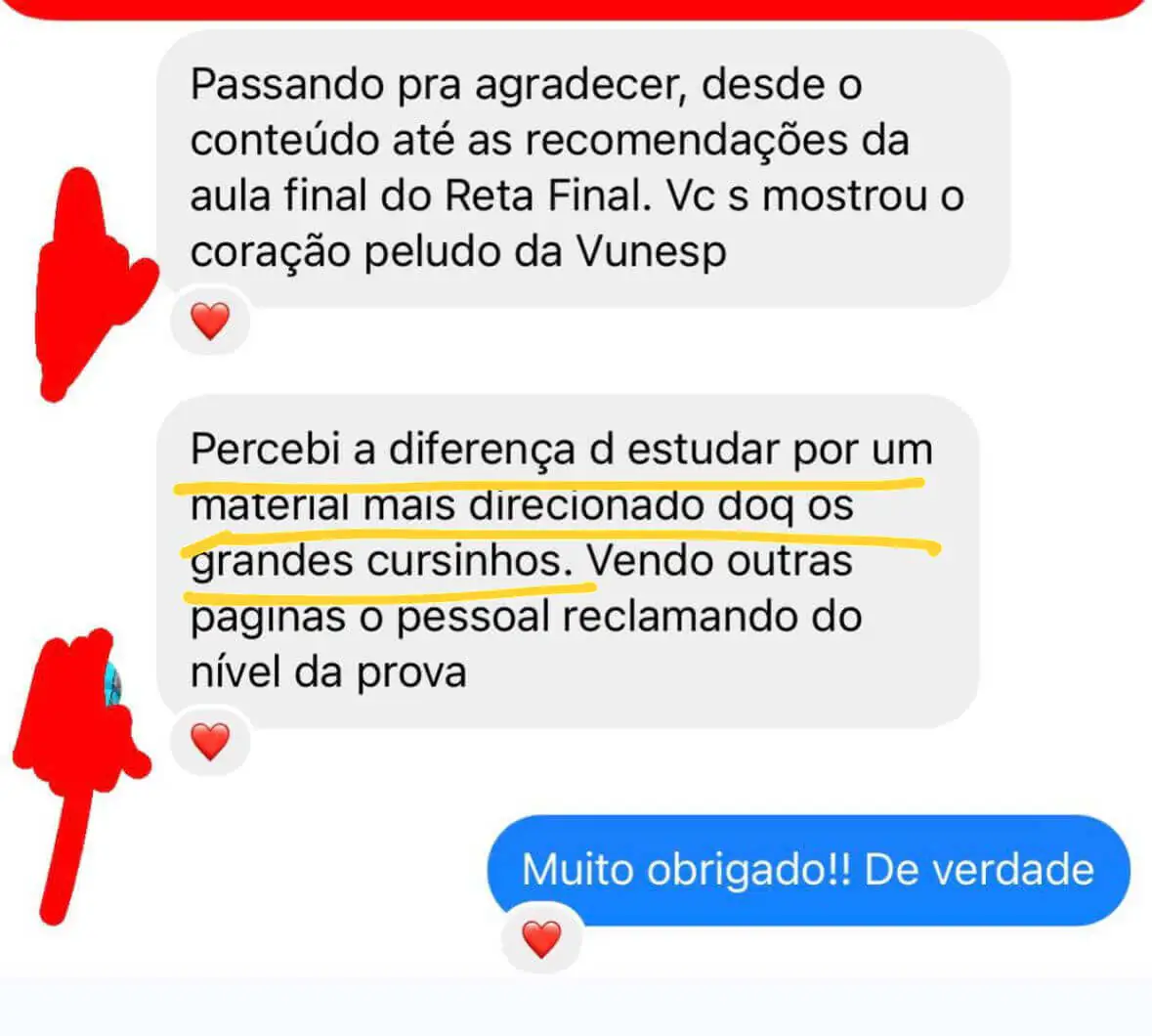 Depoimento real de aluno