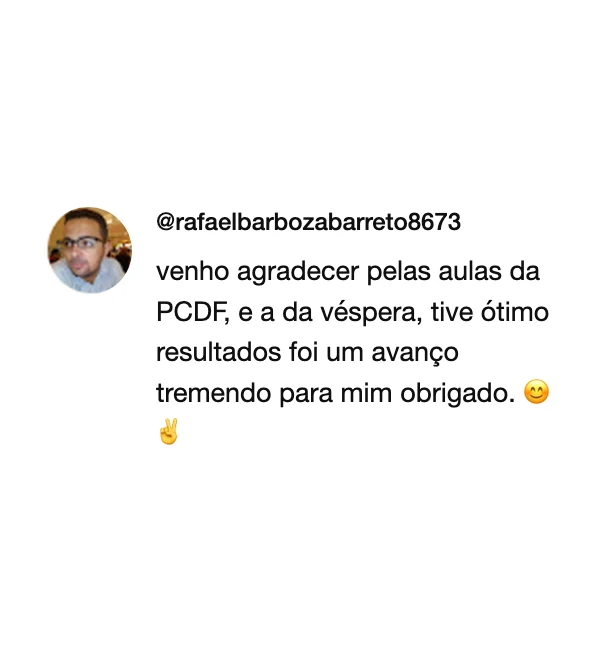 Depoimento real de aluno
